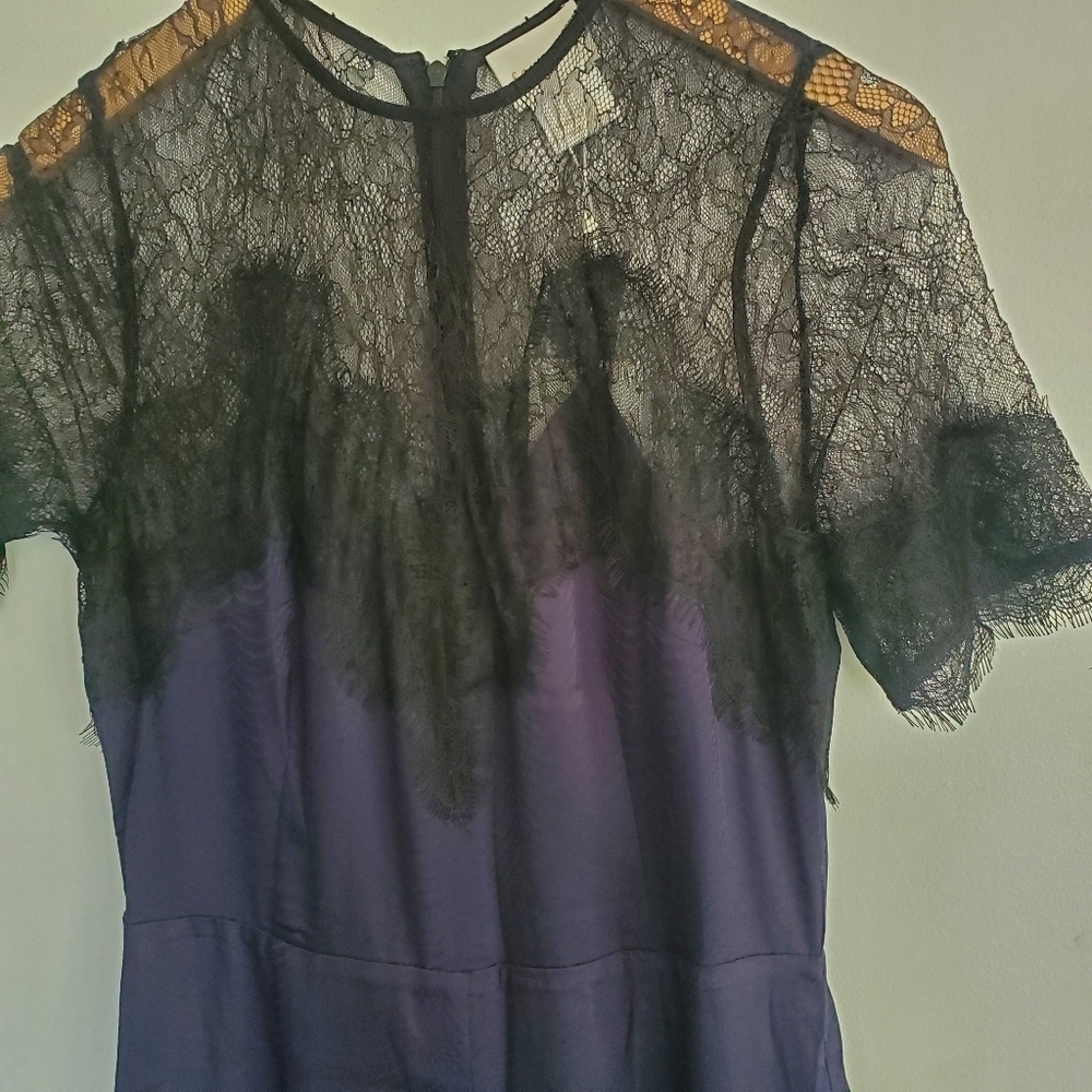 Foxiedox "Nixie" Navy & Black Lace Jumpsuit - Picture 4 of 9